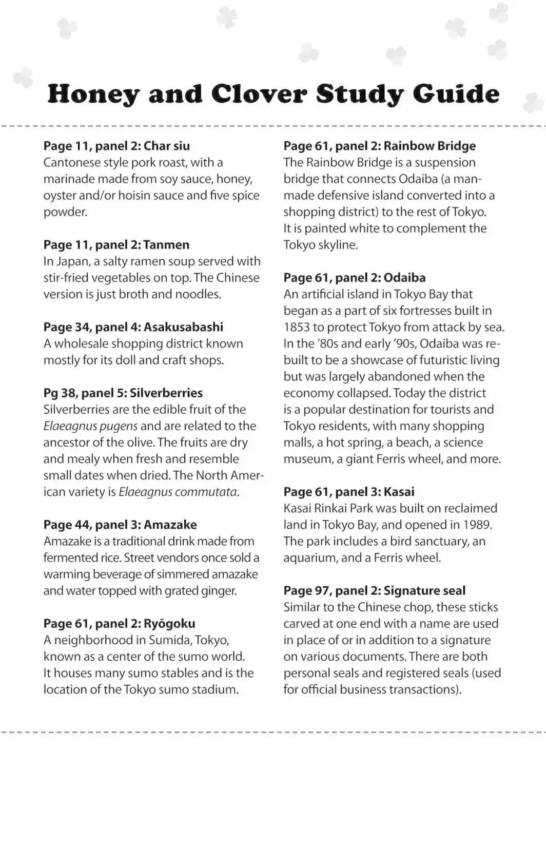 Hachimitsu to Clover Chapter 21.7 page 1 - Vol.3 Study Guide