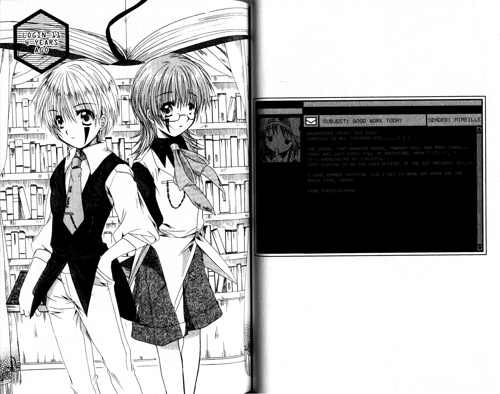.hack//Tasogare no Udewa Densetsu Chapter 11 page 1 - Chapter 11: 4 Years Ago