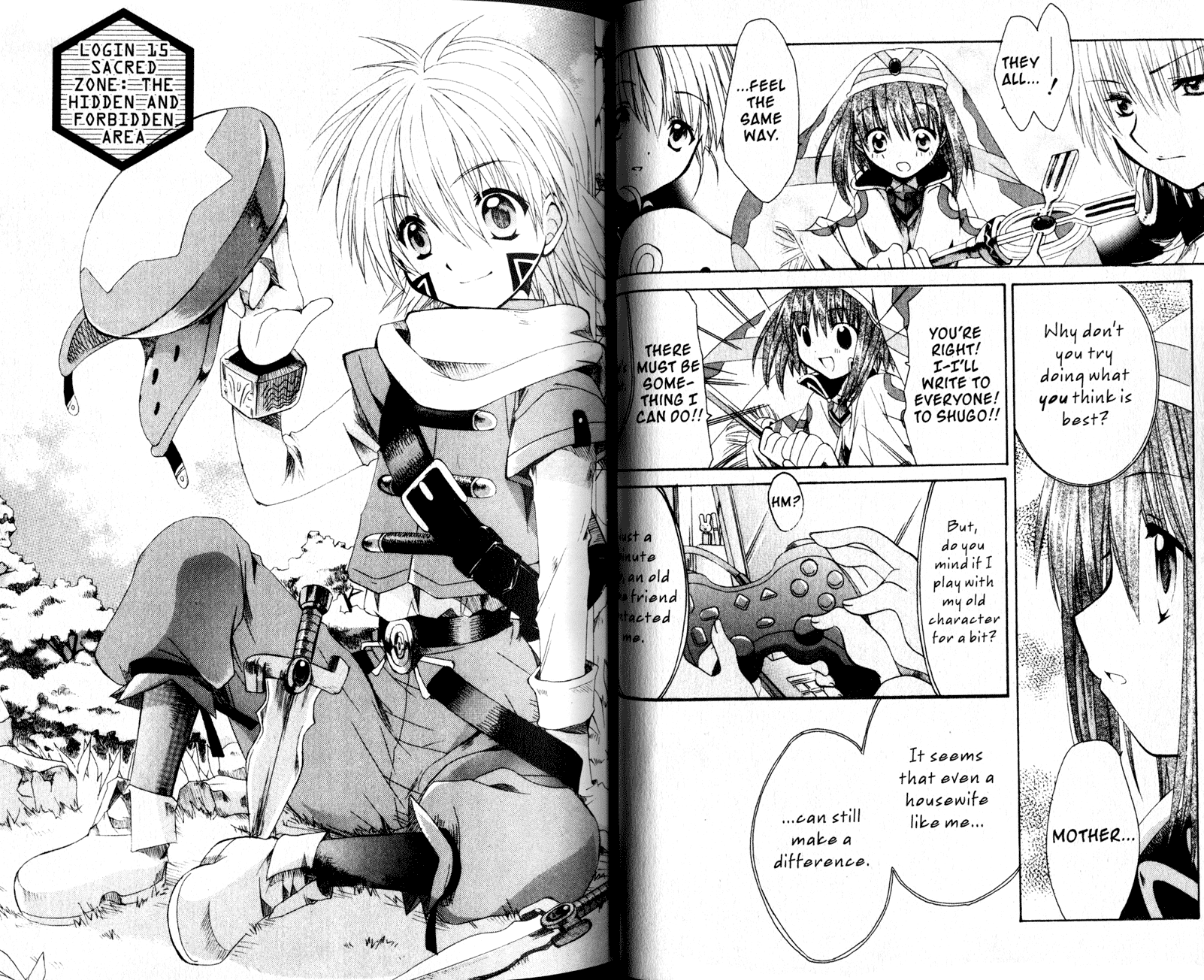 .hack//Tasogare no Udewa Densetsu Chapter 15 page 3 - Chapter 15: Sacred Zone: The Hidden and Forbidden Area