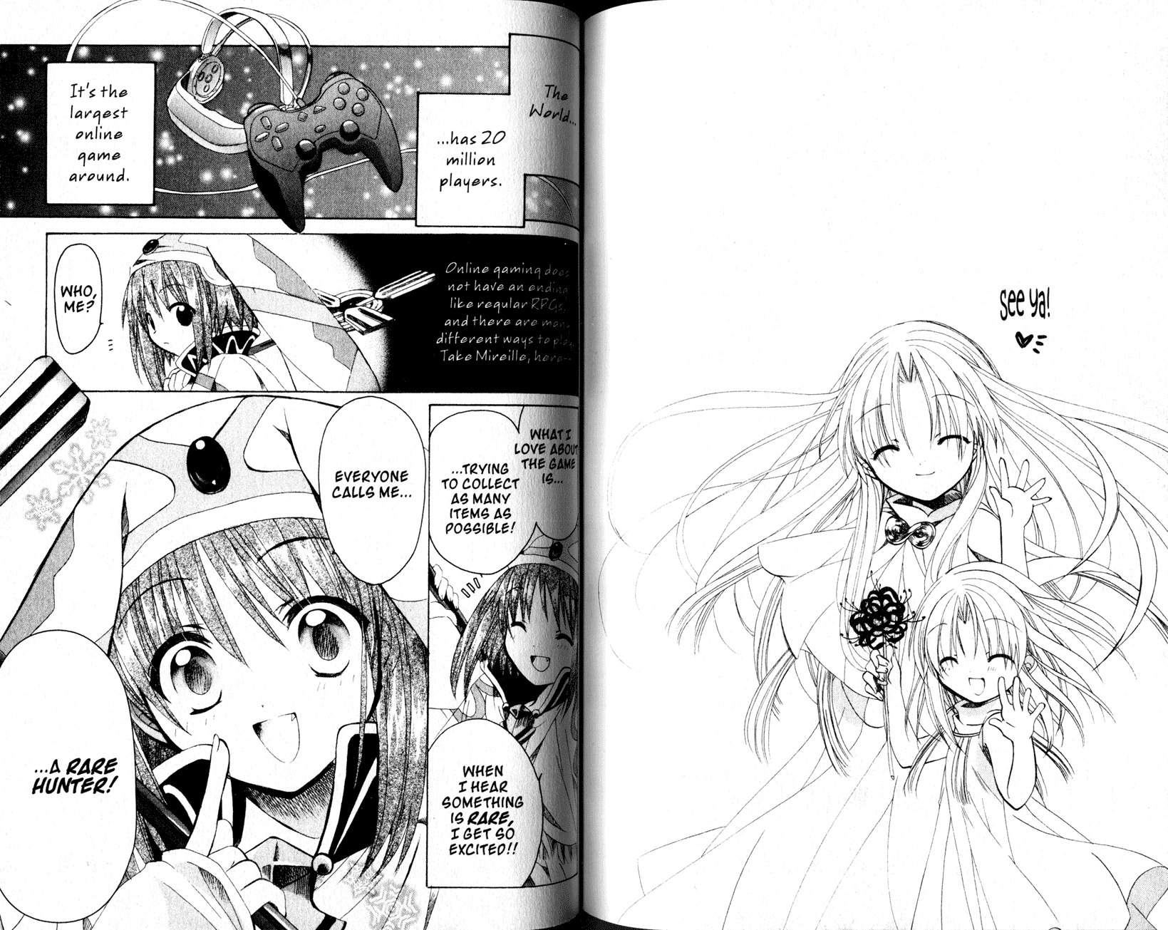 .hack//Tasogare no Udewa Densetsu Chapter 21.5 page 1 - Chapter 21.5: .hack//Rare Hunter - Here Comes Mirille-chan!