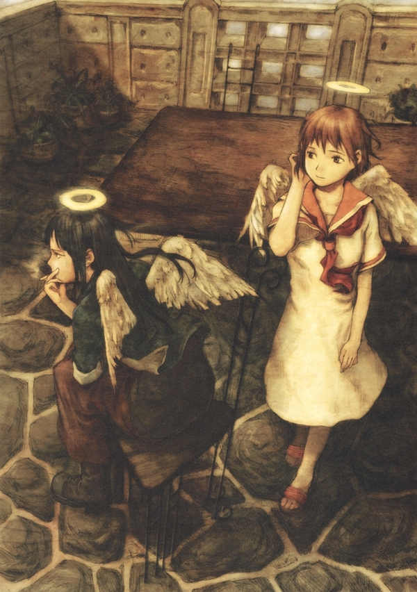 Haibane Renmei - Guri no Machi, Haibane no Niwade. Chapter 0.2 page 8 - Chapter 0 v2 : [End]