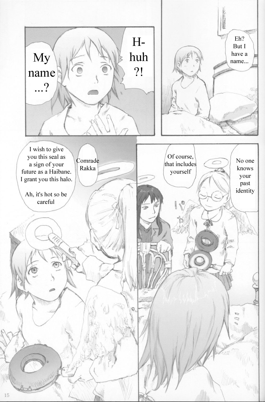 Haibane Renmei Chapter 1.2 page 13 - Chapter 1 v2 : The Haibanes of Old Home I