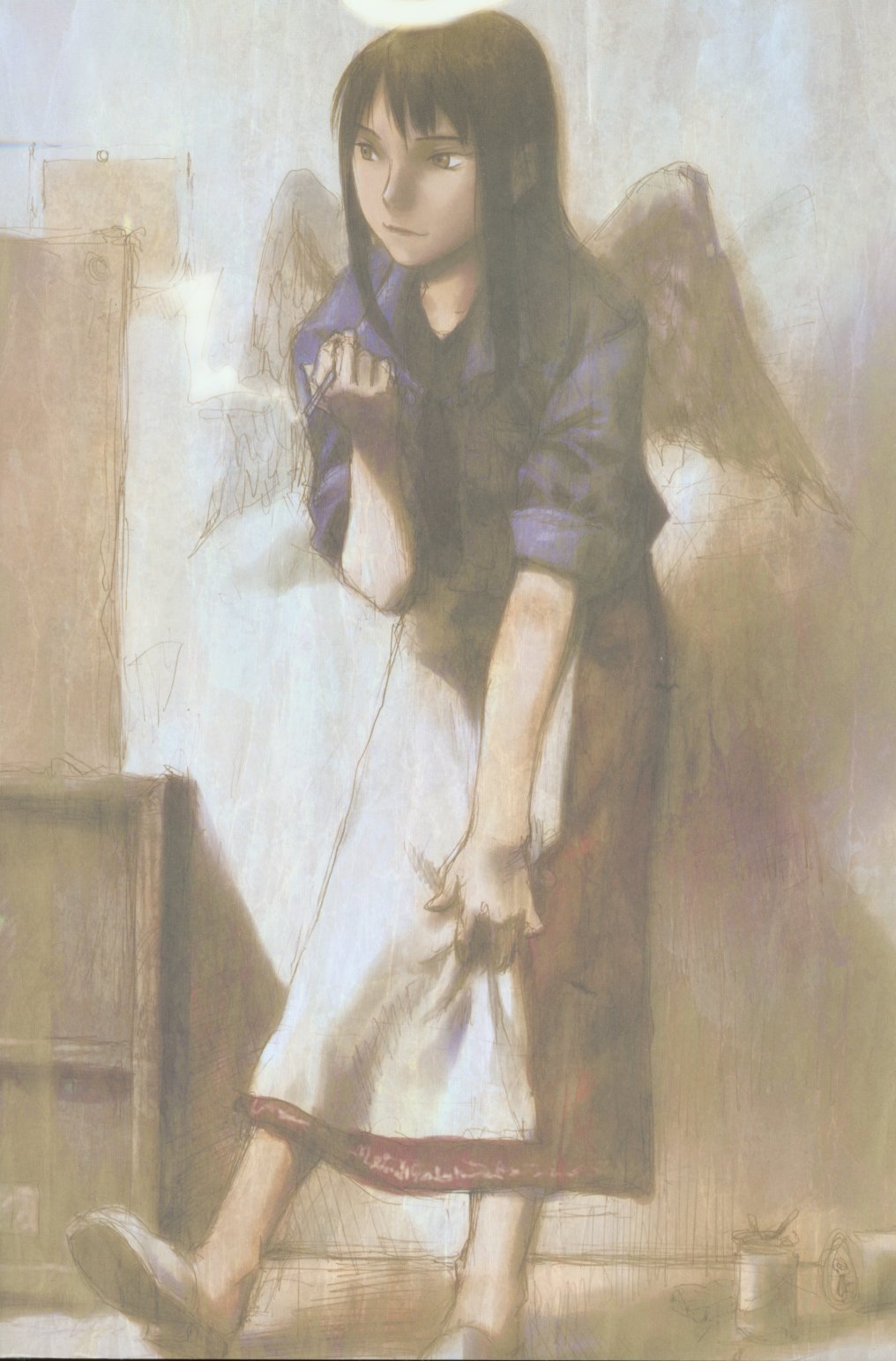 Haibane Renmei Chapter 1.2 page 3 - Chapter 1 v2 : The Haibanes of Old Home I