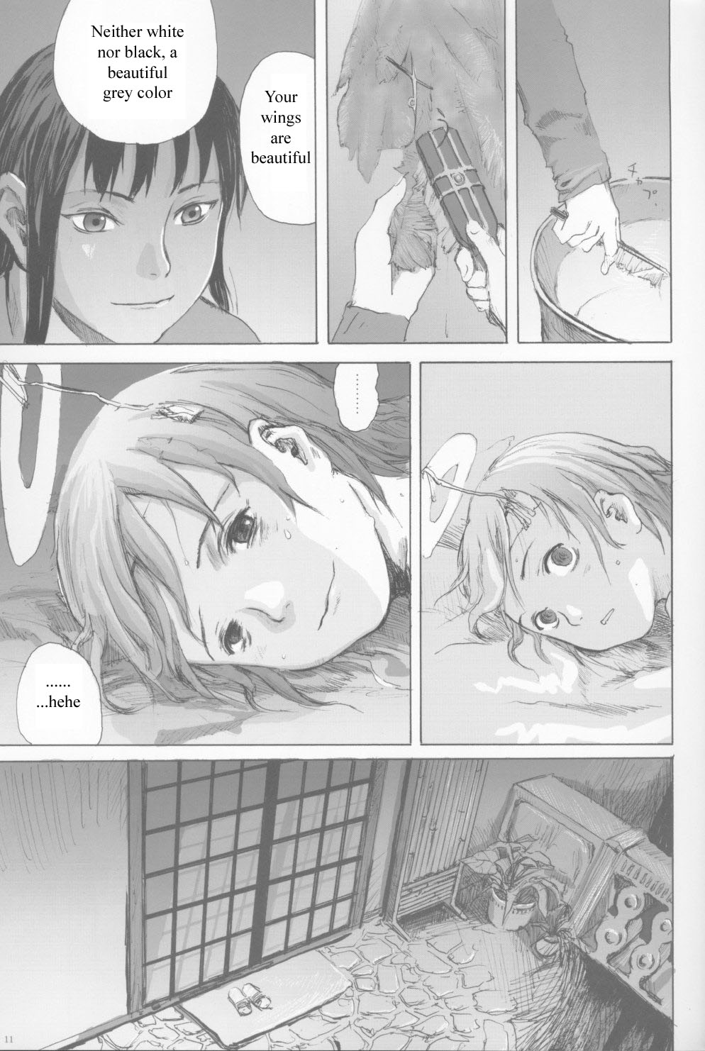 Haibane Renmei Chapter 2.2 page 10 - Chapter 2 v2 : The Haibanes of Old Home II