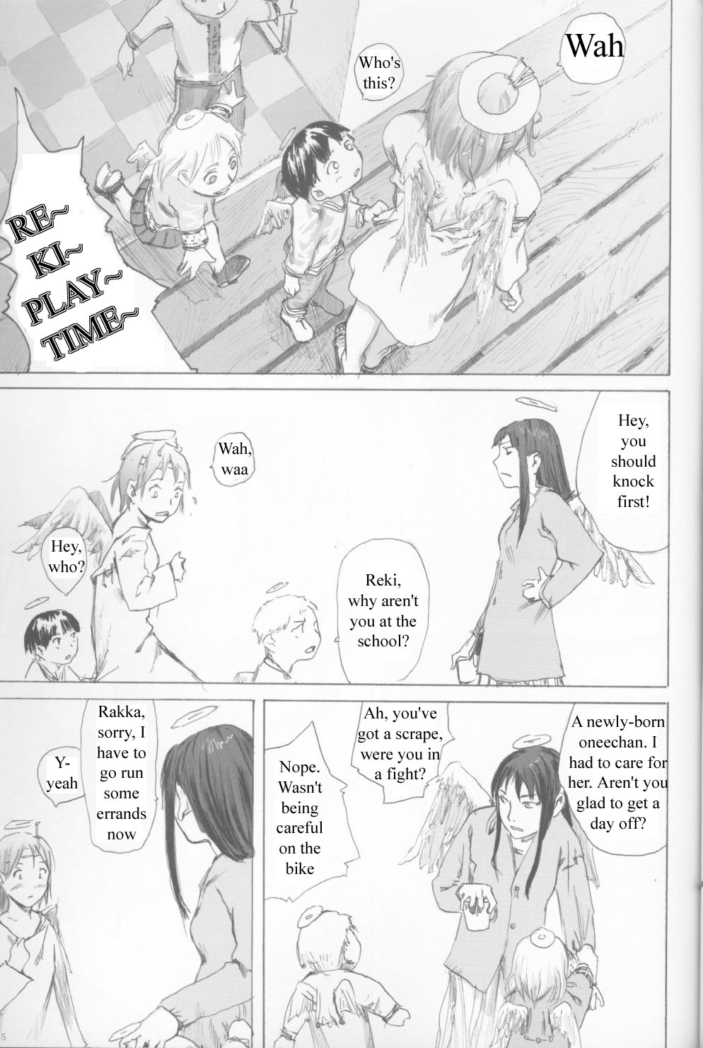 Haibane Renmei Chapter 2.2 page 14 - Chapter 2 v2 : The Haibanes of Old Home II