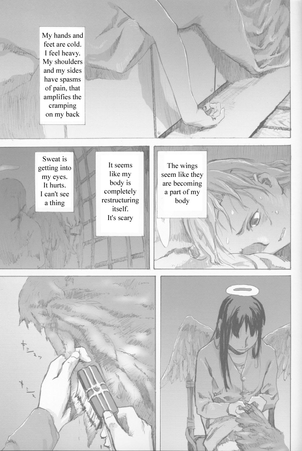 Haibane Renmei Chapter 2.2 page 8 - Chapter 2 v2 : The Haibanes of Old Home II