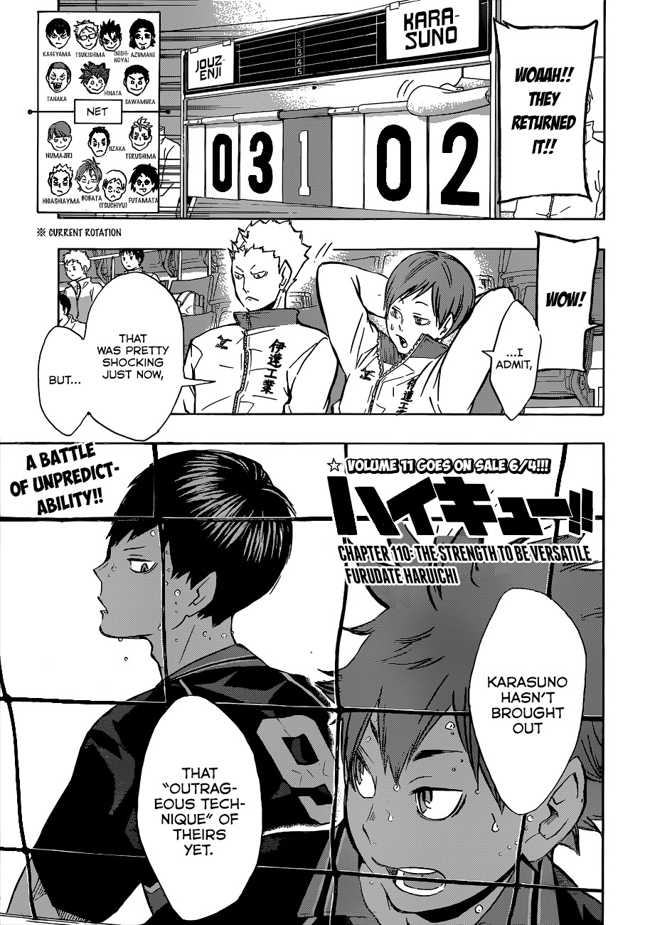 Haikyu!! Chapter 110 page 2 - Chapter 110: The Strength to Be Versatile
