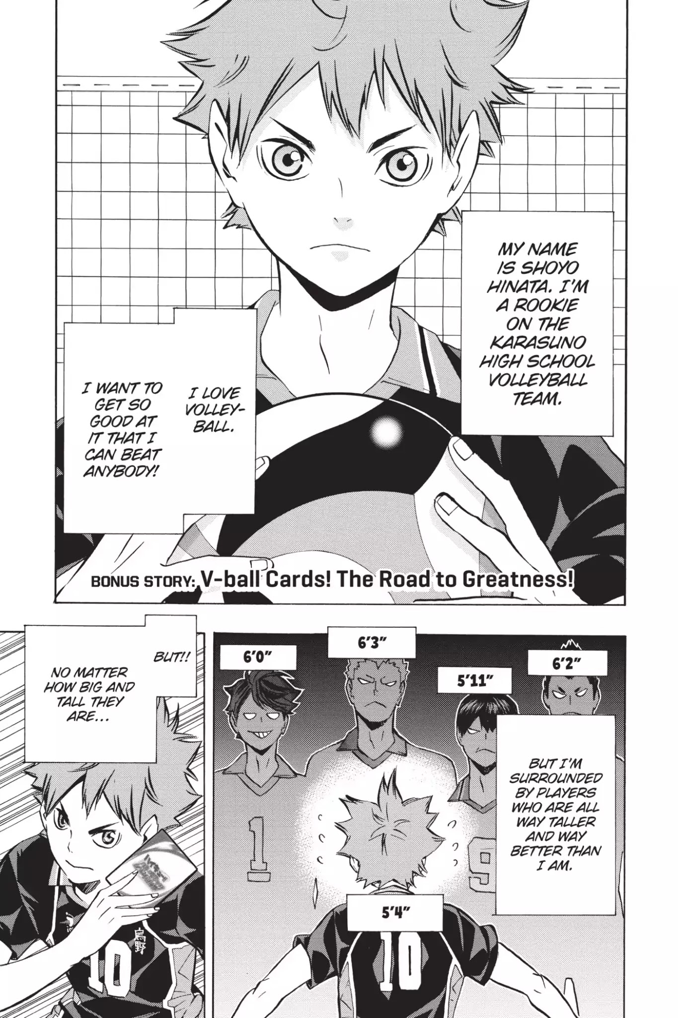 Haikyu!! Chapter 125.6 page 1 - Vol.14 Bonus Story: V-ball Cards! The Road to Greatness!