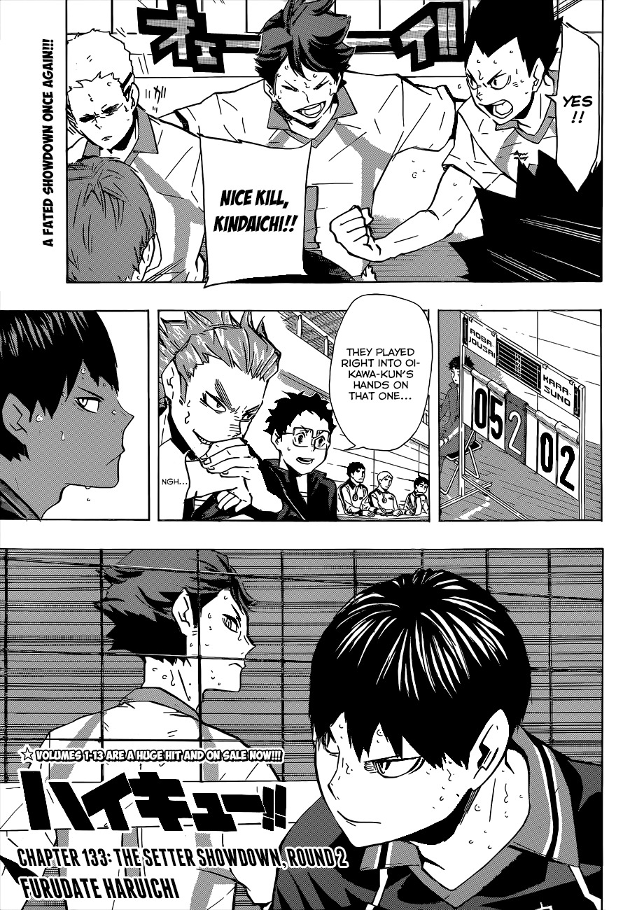 Haikyu!! Chapter 133 page 2 - Chapter 133: The Setter Showdown, Round 2