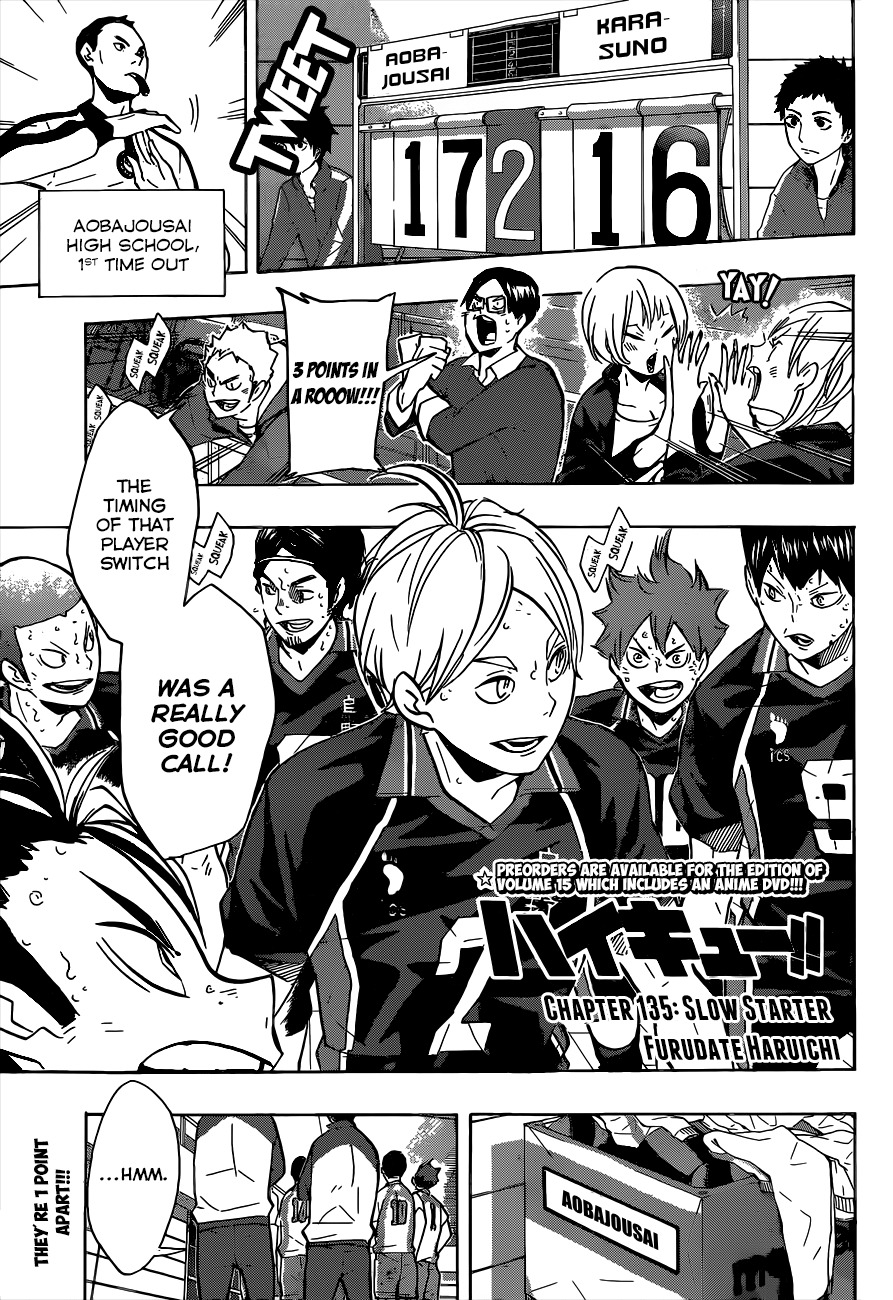Haikyu!! Chapter 135 page 2 - Chapter 135: Slow Starter