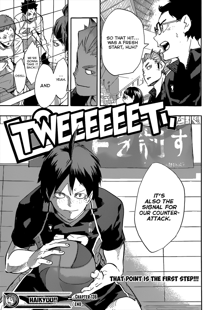 Haikyu!! Chapter 136 page 18 - Chapter 136: Something to Turn the Tides, Part 3