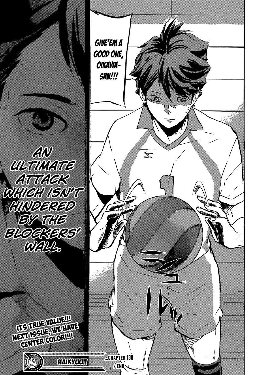 Haikyu!! Chapter 138 page 19 - Chapter 138: The Ultimate Attack, the Serve