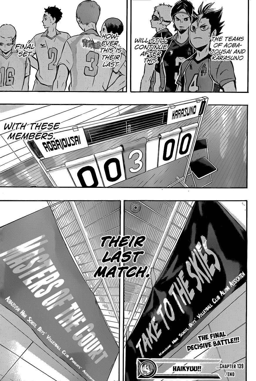 Haikyu!! Chapter 139 page 18 - Chapter 139: Old Enemies
