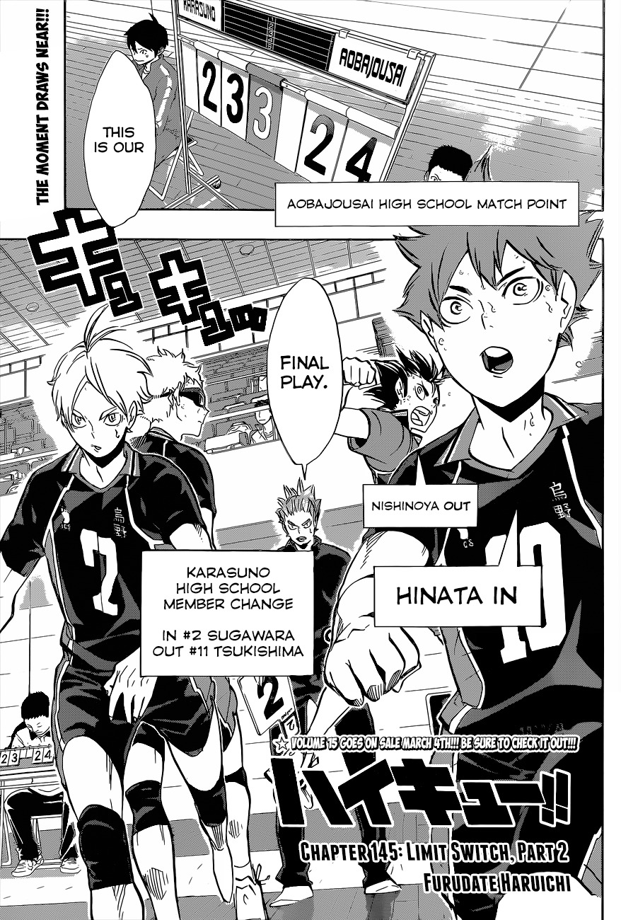 Haikyu!! Chapter 145 page 2 - Chapter 145: Limit Switch, Part 2