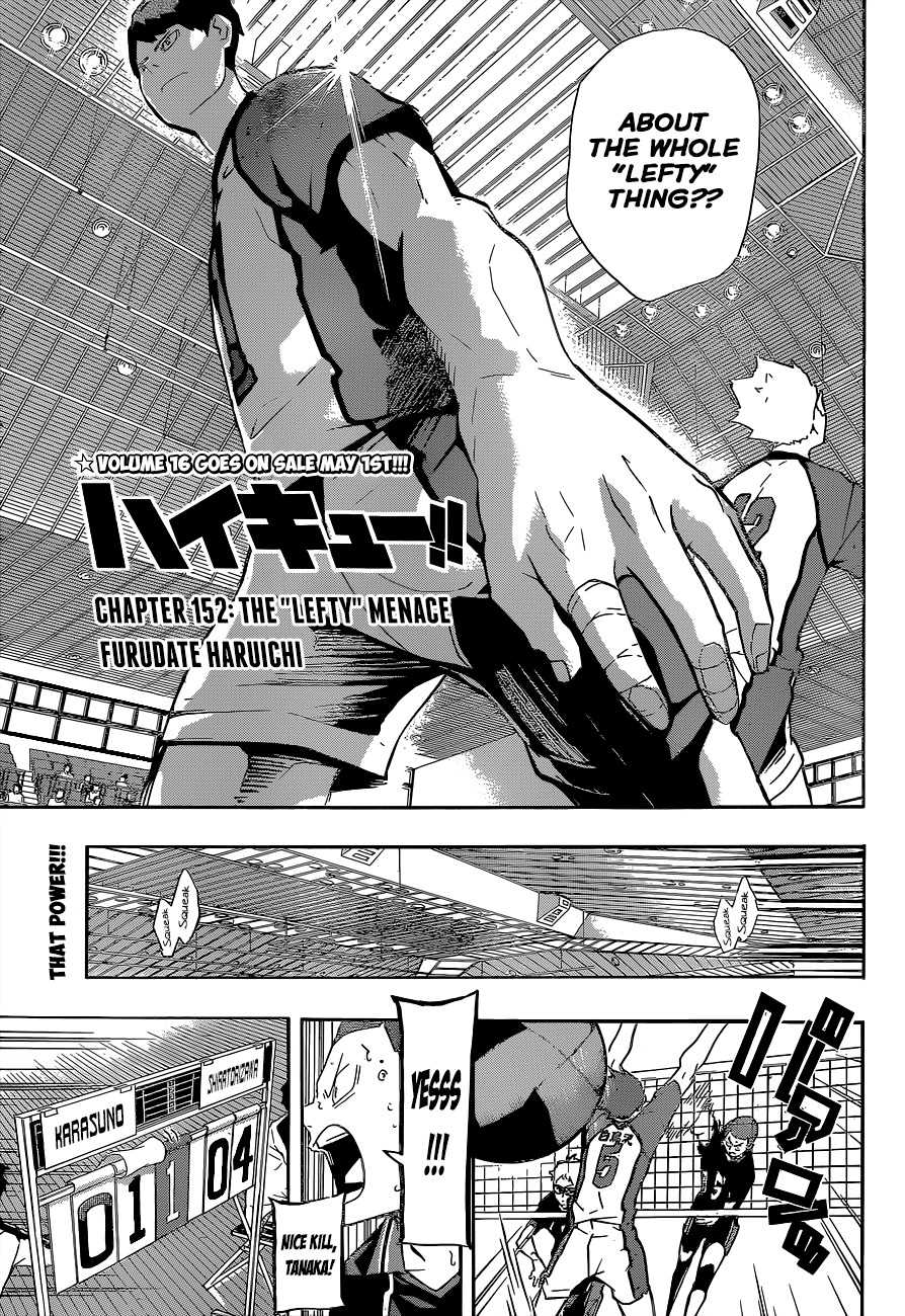 Haikyu!! Chapter 152 page 6 - Chapter 152: The "Lefty" Menace