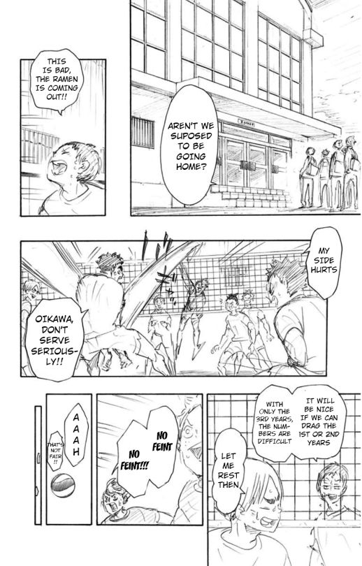 Haikyu!! Chapter 171.5 page 6 - Chapter 171.5 : Vol 20: Extra Sketches || Announcement