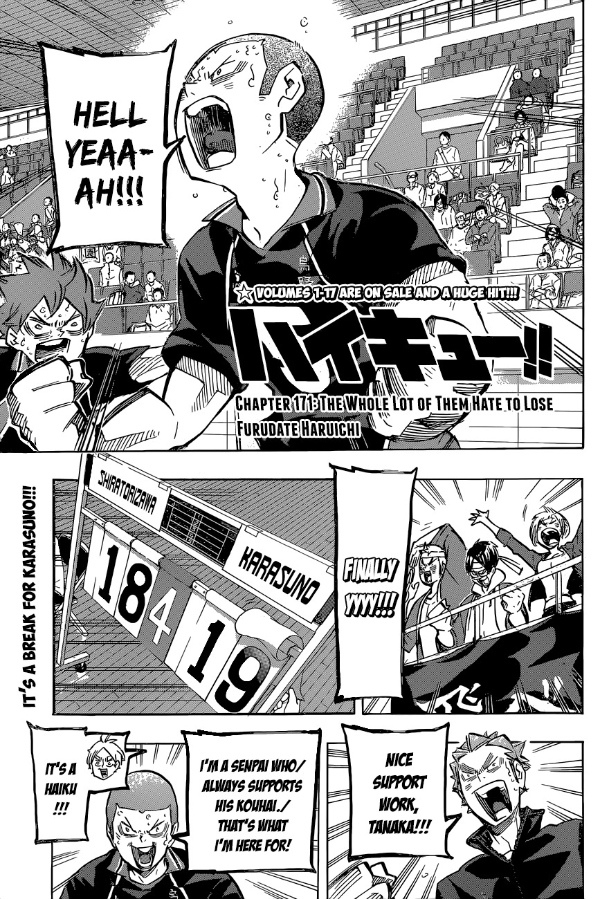 Haikyu!! Chapter 171 page 2 - Chapter 171: The Whole Lot of Them Hate to Lose