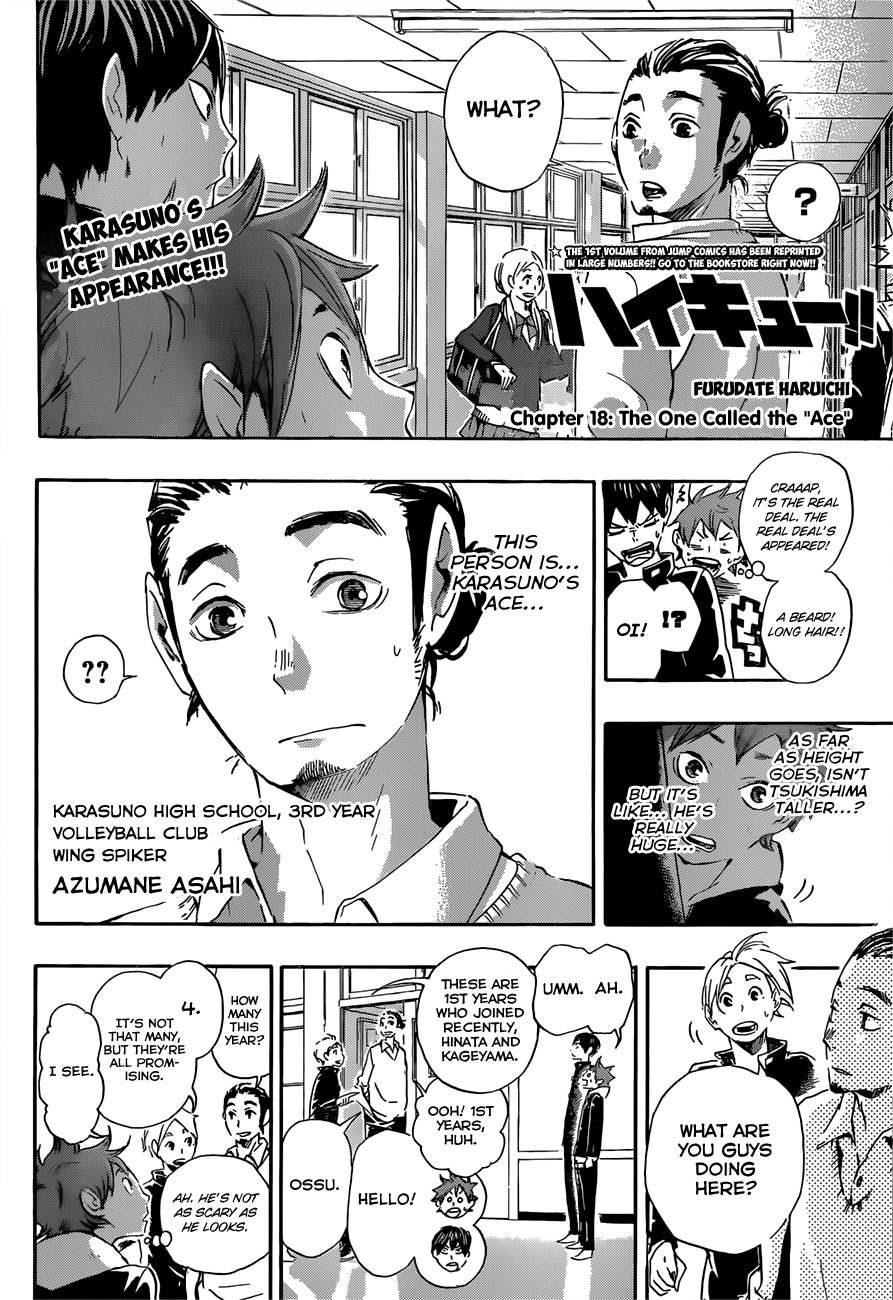 Haikyu!! Chapter 18 page 2 - Chapter 18: The One Called the Ace