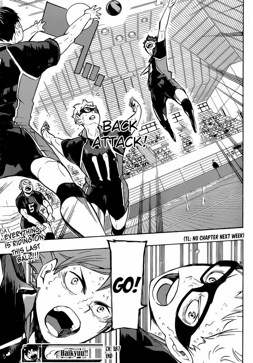 Haikyu!! Chapter 187 page 18 - Chapter 187: The Daytime Moon