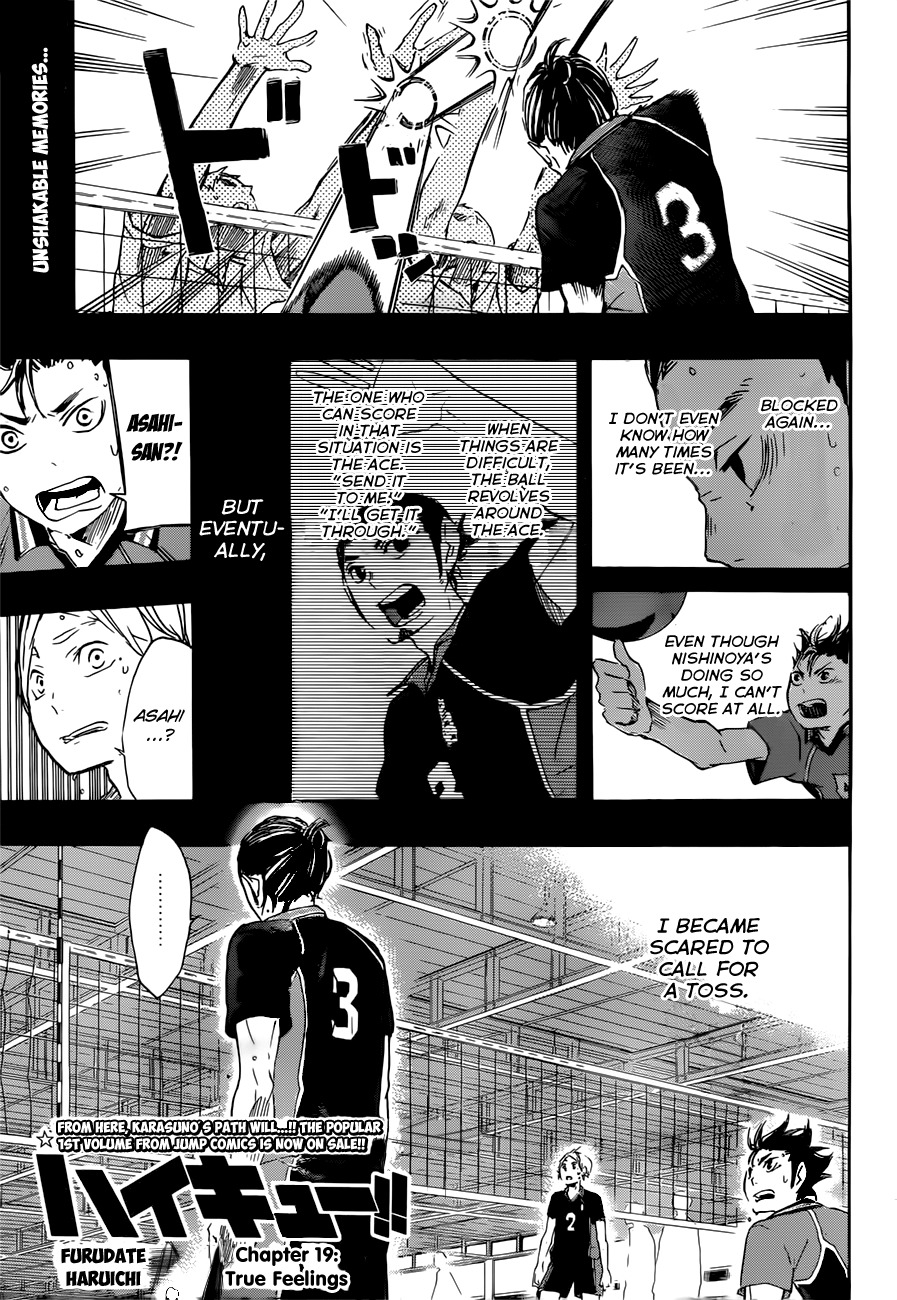 Haikyu!! Chapter 19 page 1 - Chapter 19: True Feelings