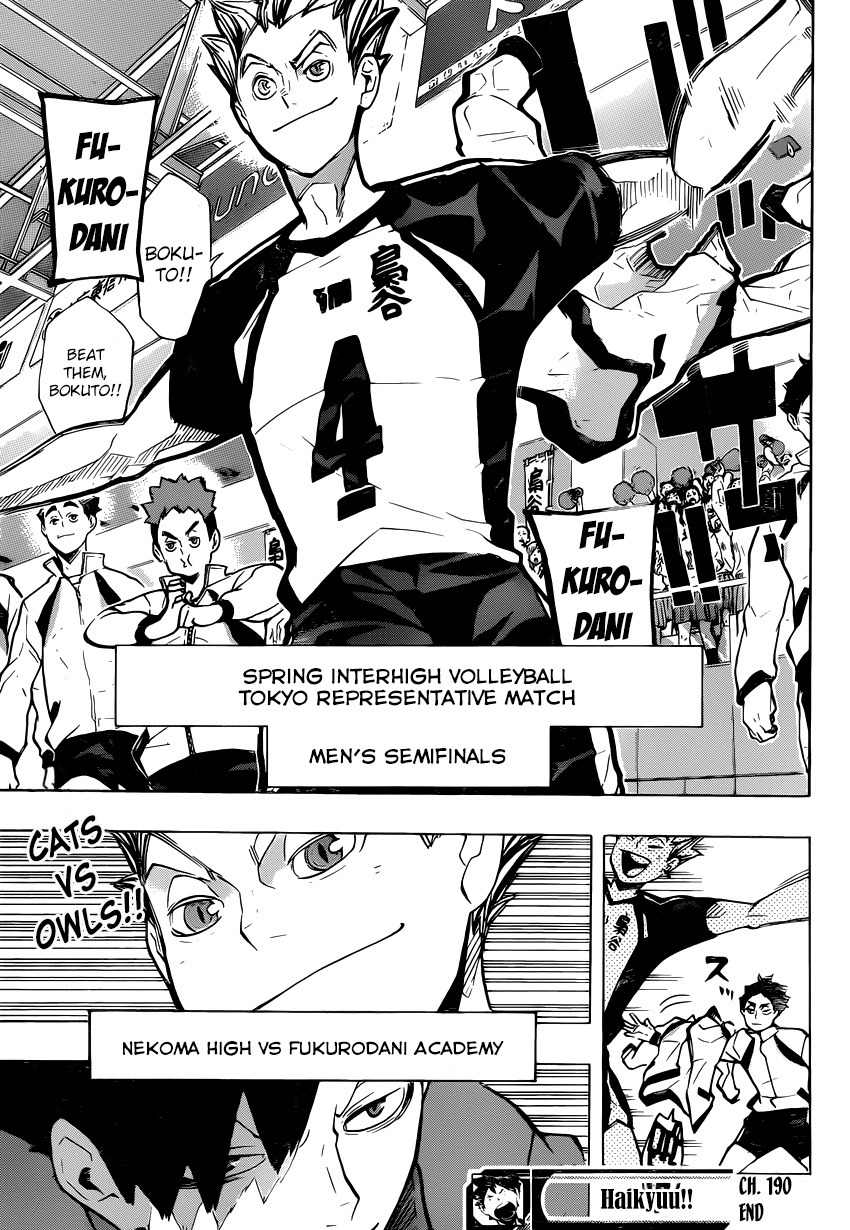Haikyu!! Chapter 190 page 19 - Chapter 190: The Next Battle