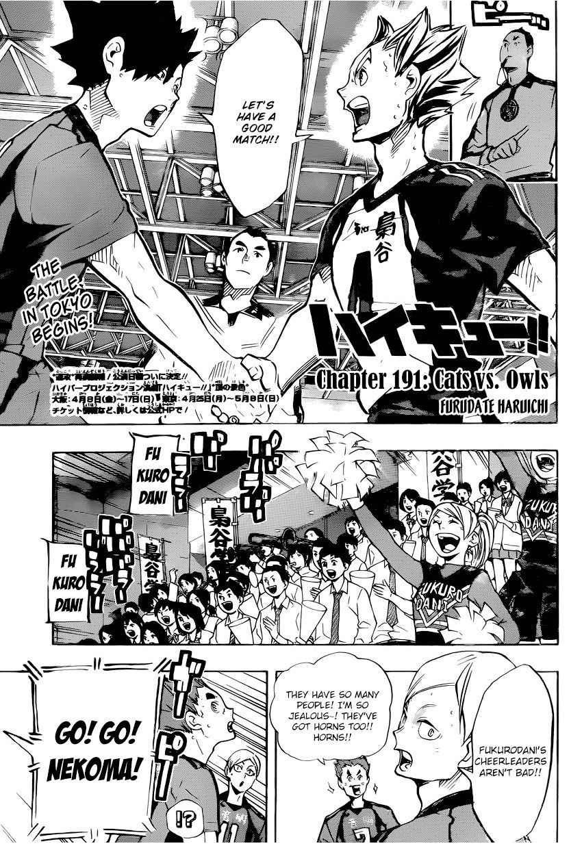 Haikyu!! Chapter 191 page 2 - Chapter 191: Cats vs Owls