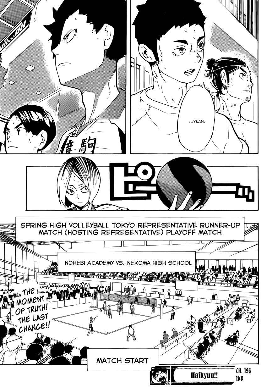 Haikyu!! Chapter 196 page 18 - Chapter 196: The Last Chance