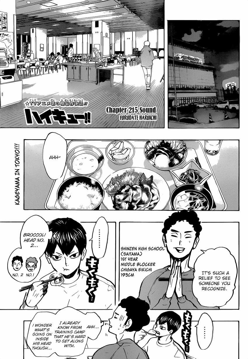 Haikyu!! Chapter 215 page 2 - Chapter 215: Sound