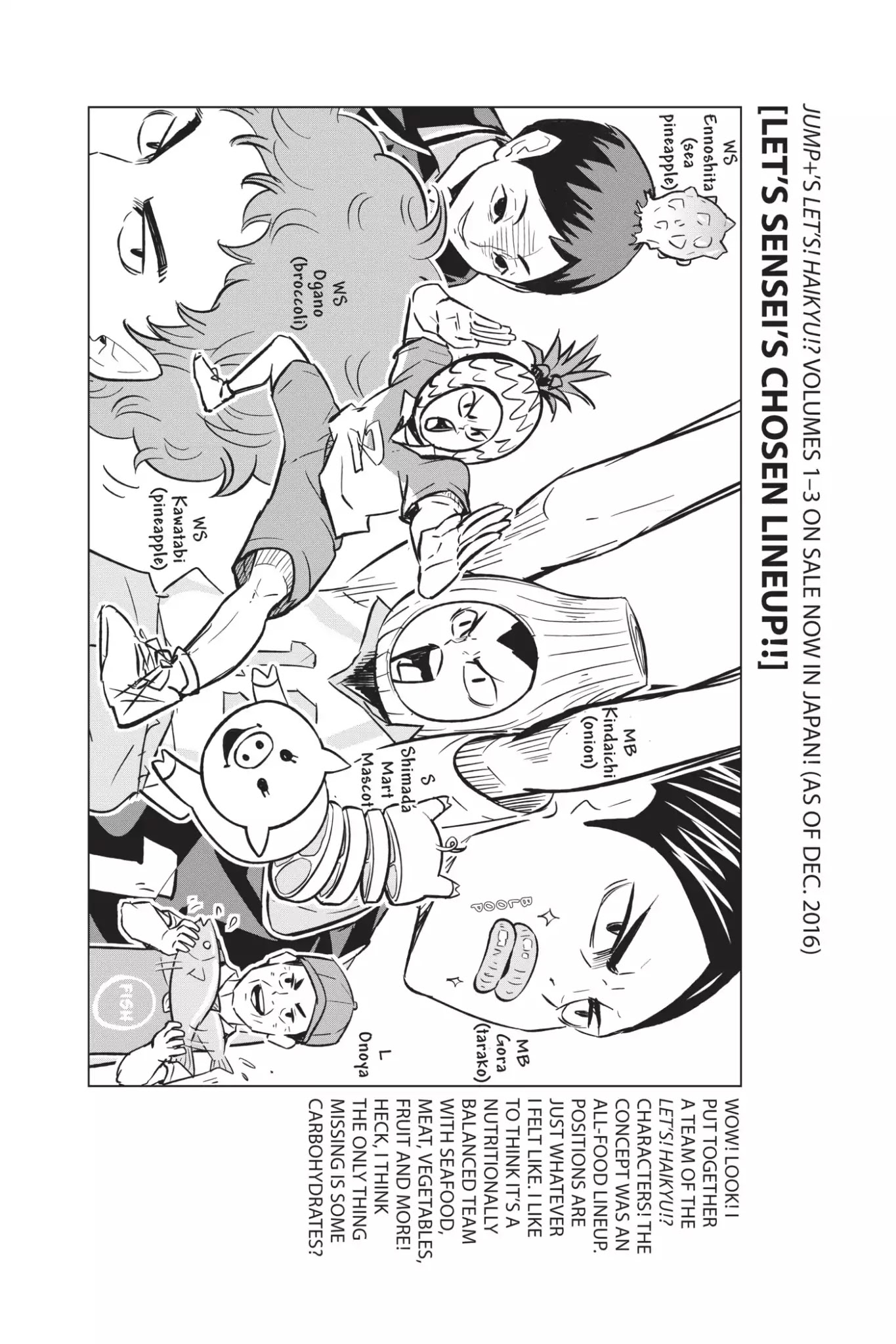 Haikyu!! Chapter 216.5 page 4 - Vol.24 Best Lineup Voting Results!!