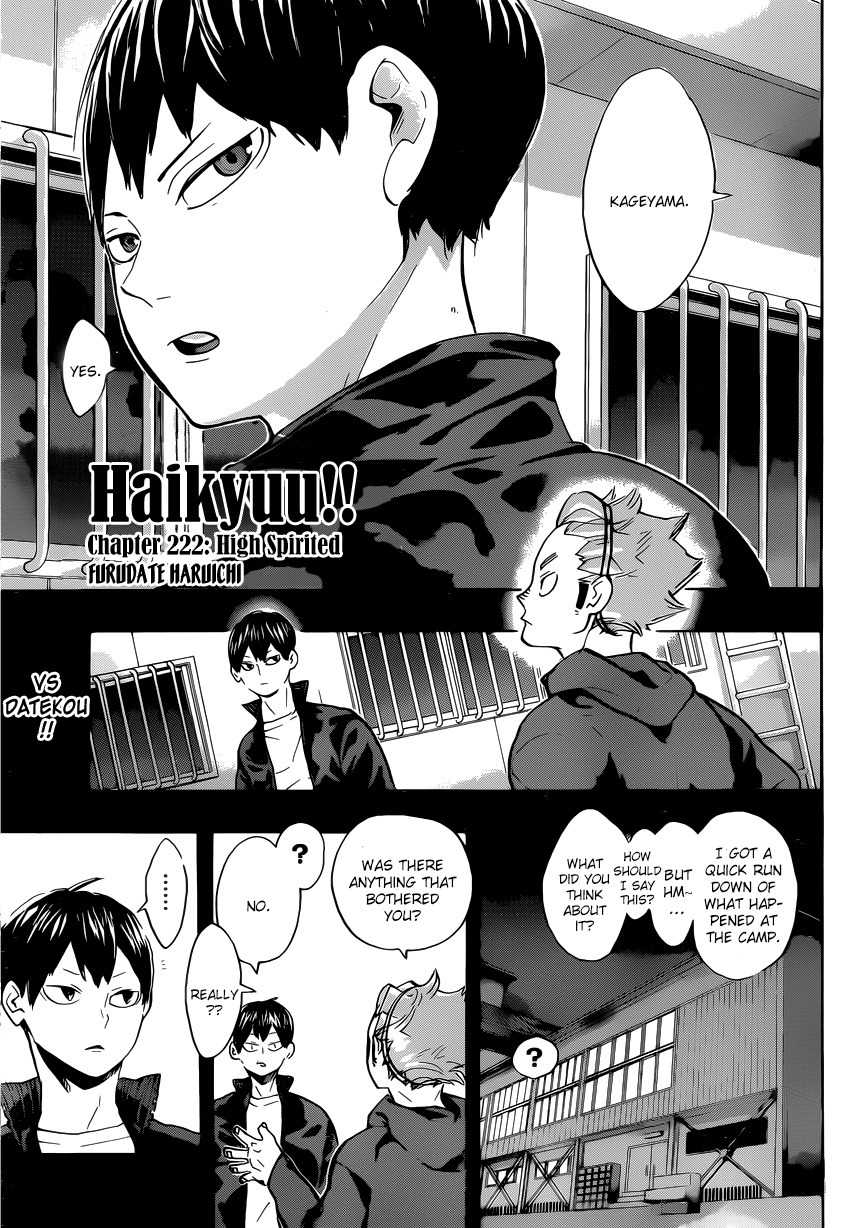 Haikyu!! Chapter 222 page 2 - Chapter 222: High Spirited