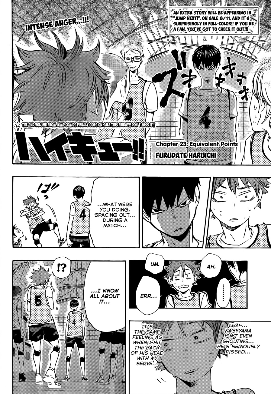 Haikyu!! Chapter 23 page 2 - Chapter 23: Equivalent Points