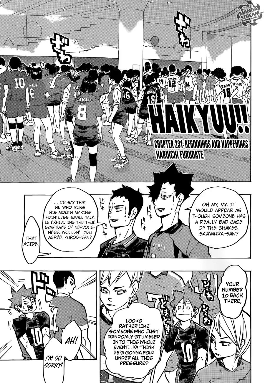 Haikyu!! Chapter 231 page 1 - Chapter 231: Beginnings and Happenings