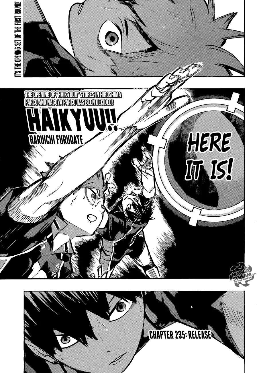 Haikyu!! Chapter 235 page 1 - Chapter 235: Release