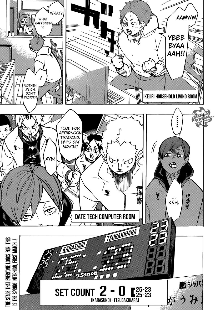Haikyu!! Chapter 243 page 1 - Chapter 243: Their Respective First Matches