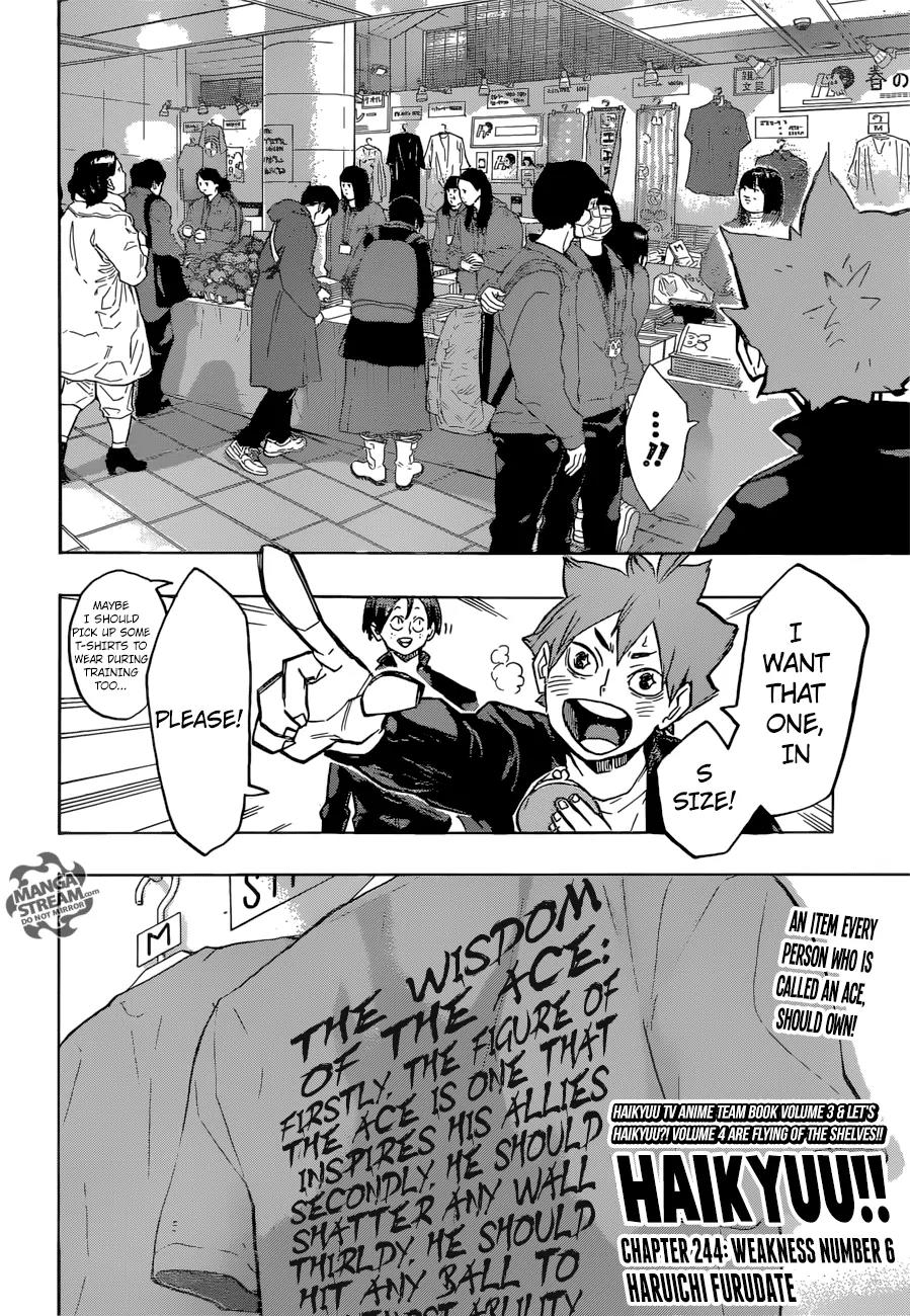 Haikyu!! Chapter 244 page 3 - Chapter 244: Weakness Number 006