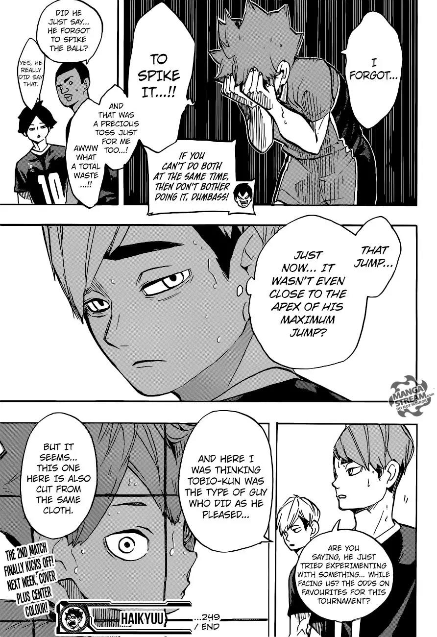 Haikyu!! Chapter 249 page 20 - Chapter 249: Tumult and Silence