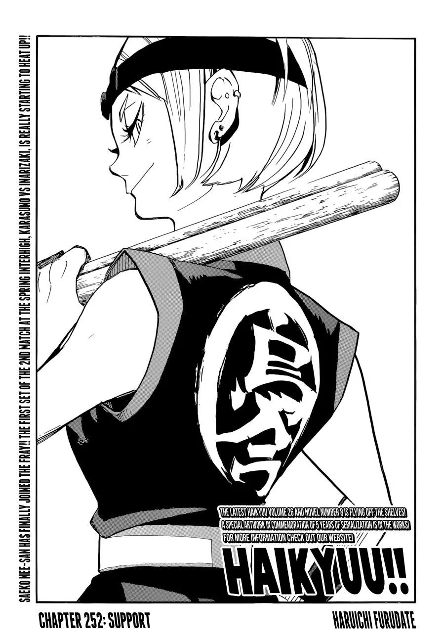 Haikyu!! Chapter 252 page 1 - Chapter 252: Backing Support