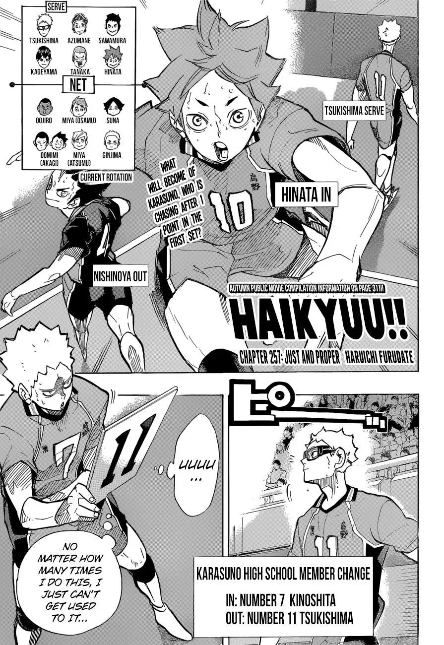 Haikyu!! Chapter 257 page 1 - Chapter 257: Equitable