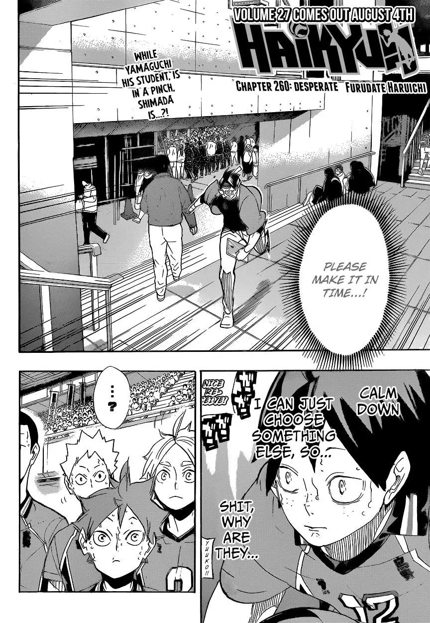 Haikyu!! Chapter 260 page 3 - Chapter 260: Desperate