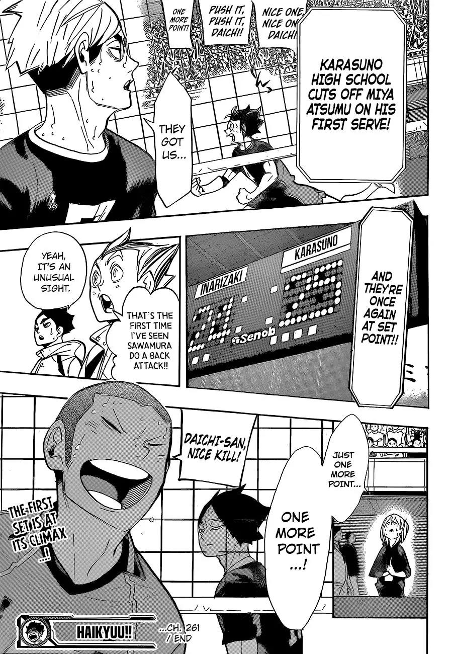 Haikyu!! Chapter 261 page 19 - Chapter 261: Projectiles