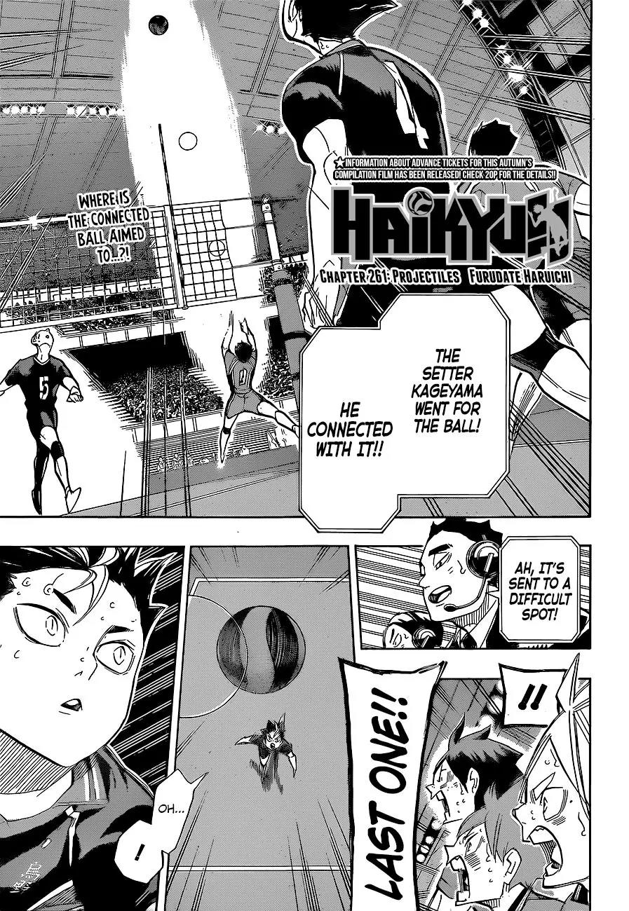 Haikyu!! Chapter 261 page 2 - Chapter 261: Projectiles