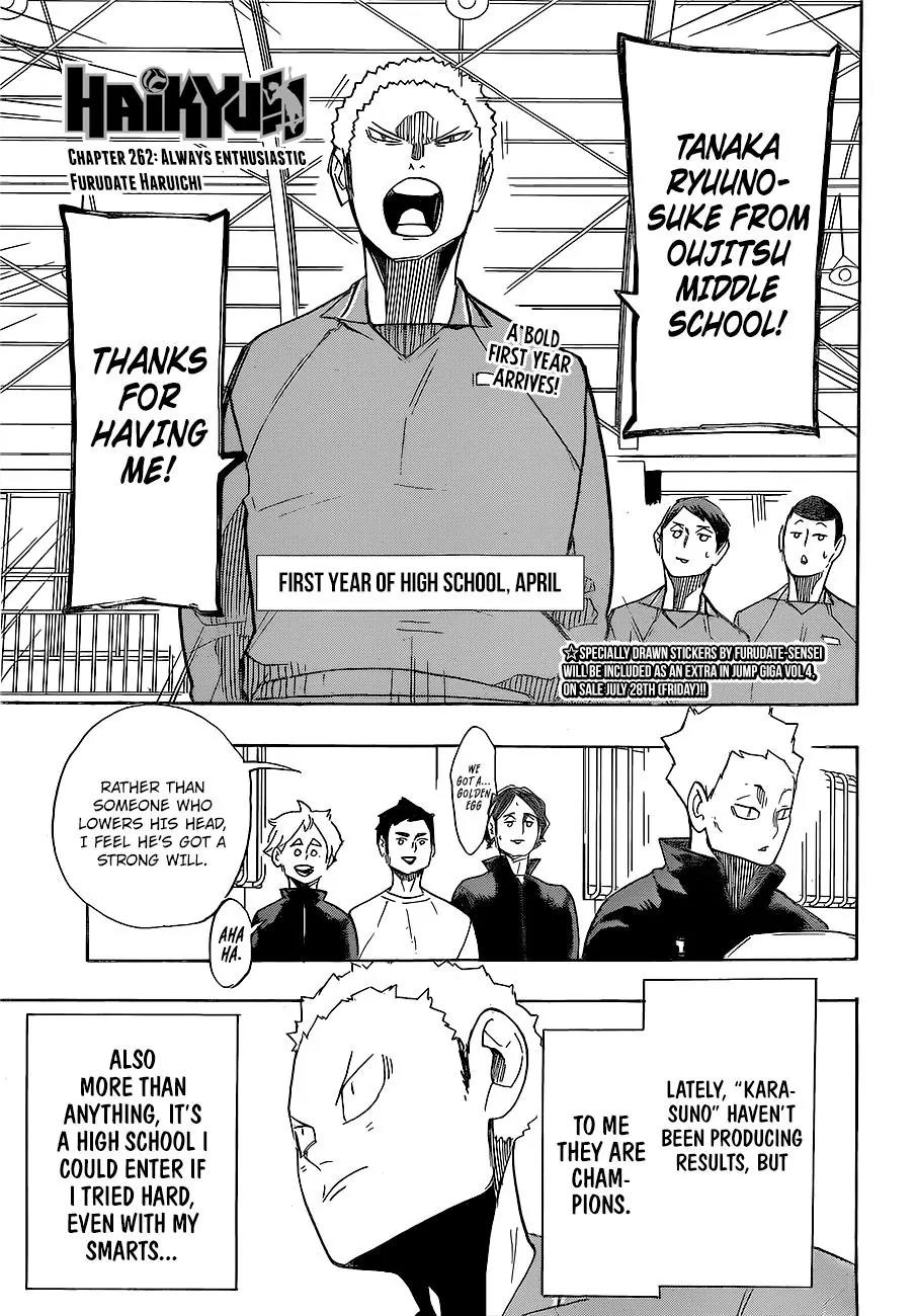 Haikyu!! Chapter 262 page 4 - Chapter 262: Always Enthusiastic