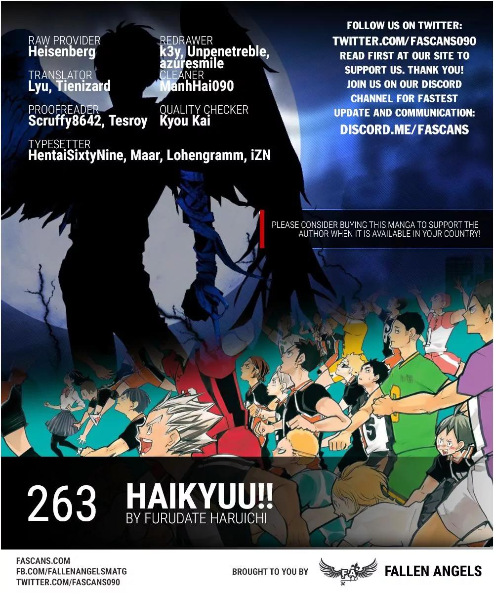 Haikyu!! Chapter 263 page 1 - Chapter 263: Paisen's Pride