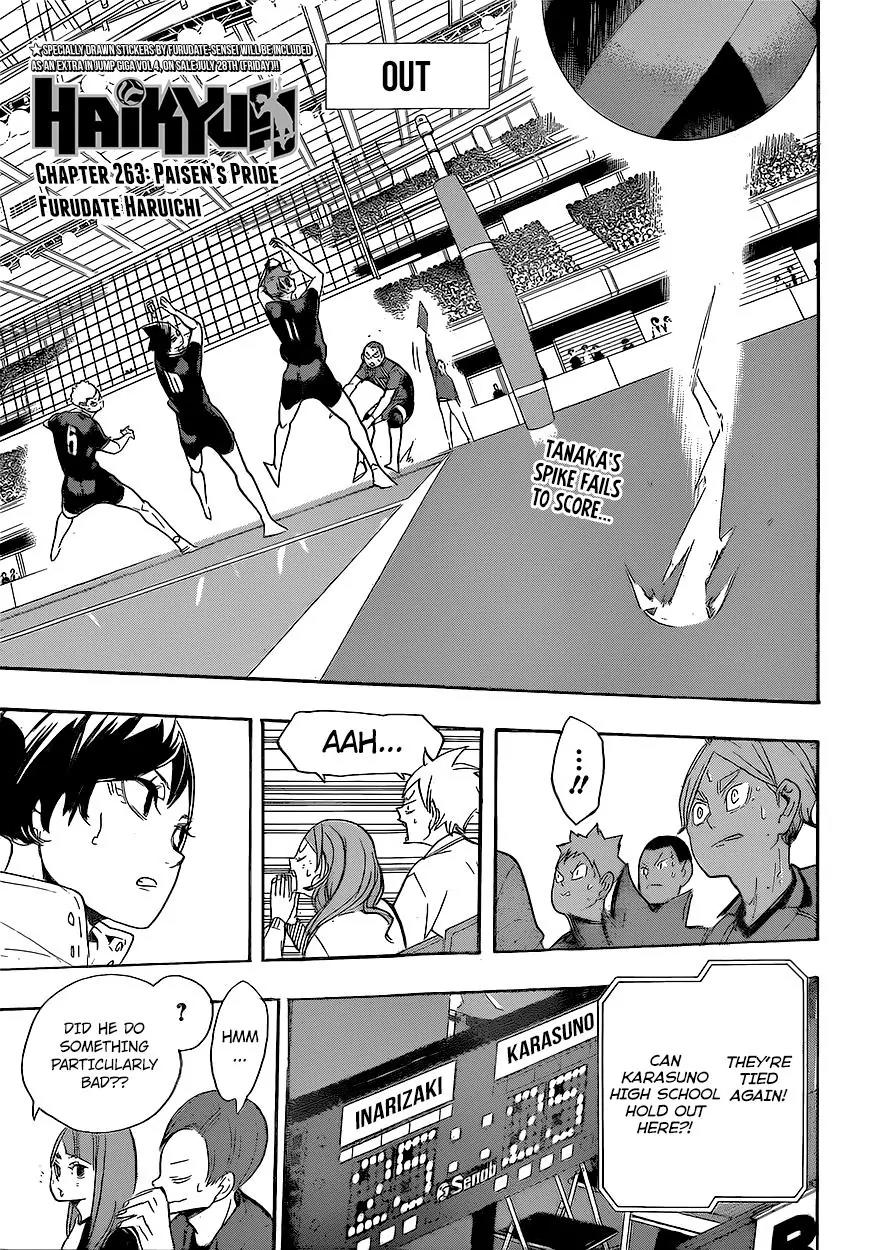 Haikyu!! Chapter 263 page 3 - Chapter 263: Paisen's Pride