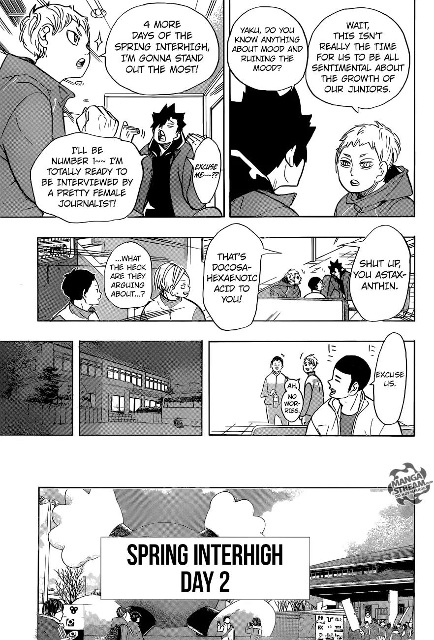 Haikyu!! Chapter 265 page 11 - Chapter 265: Meanwhile, The Lethargic Cats... Haruichi Furudate