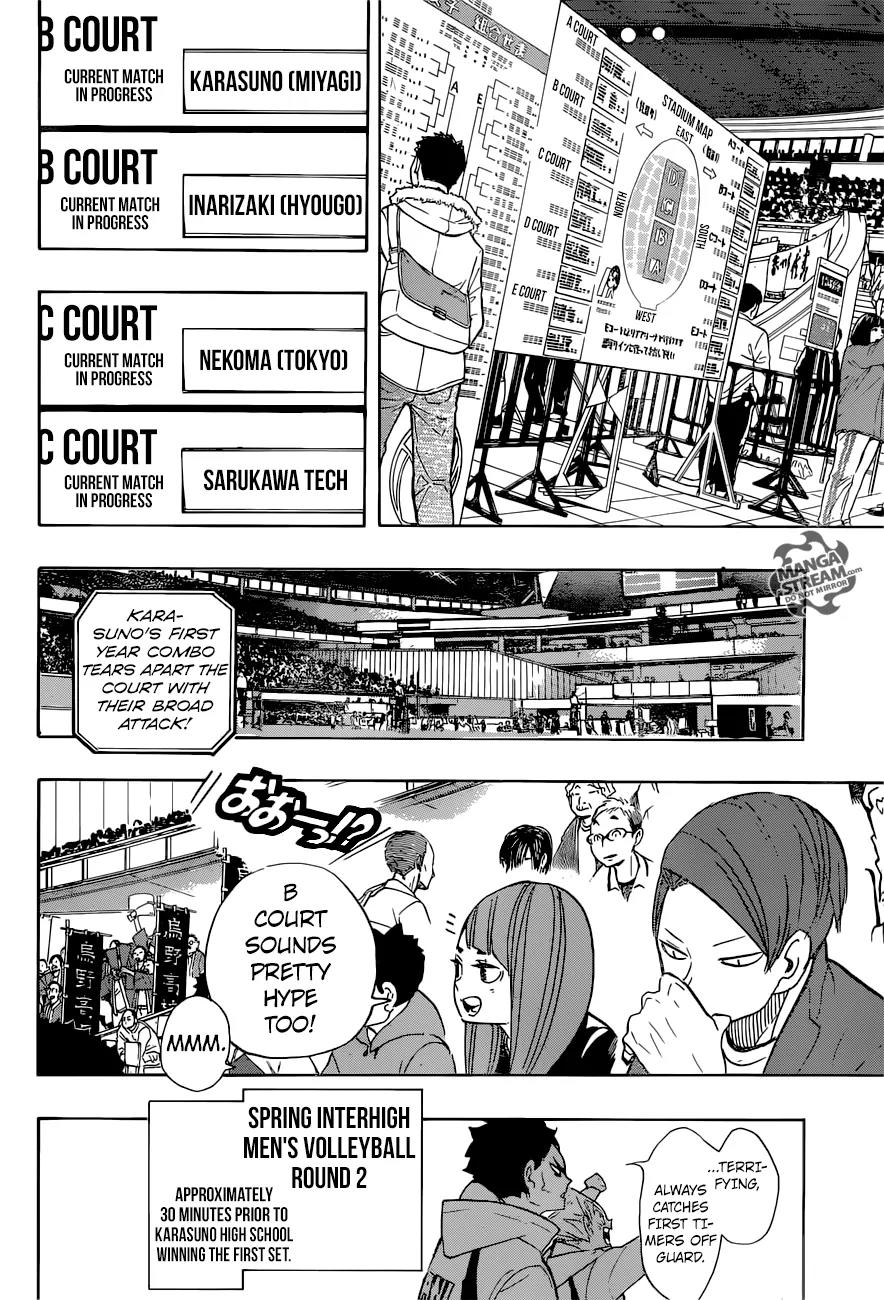Haikyu!! Chapter 265 page 12 - Chapter 265: Meanwhile, The Lethargic Cats... Haruichi Furudate