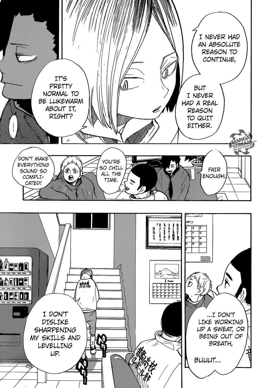 Haikyu!! Chapter 265 page 7 - Chapter 265: Meanwhile, The Lethargic Cats... Haruichi Furudate