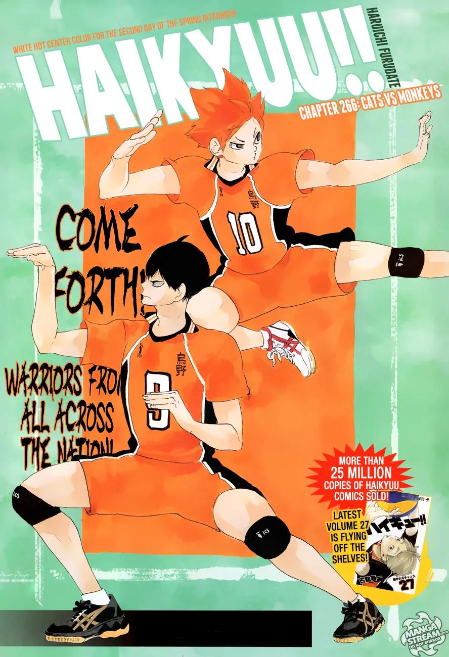 Haikyu!! Chapter 266 page 1 - Chapter 266: Cats vs Monkeys