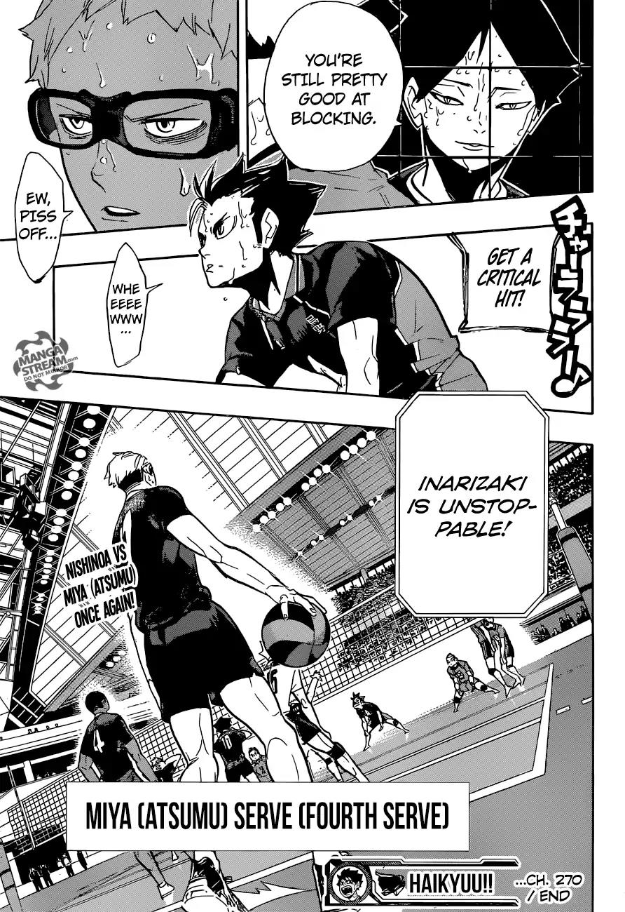 Haikyu!! Chapter 270 page 20 - Chapter 270: Interumental Trio Ensemble Haruichi Furudate
