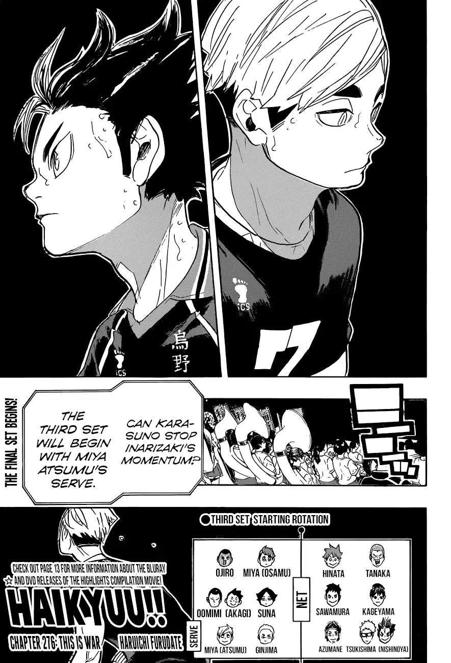 Haikyu!! Chapter 276 page 1 - Chapter 276: This Is War